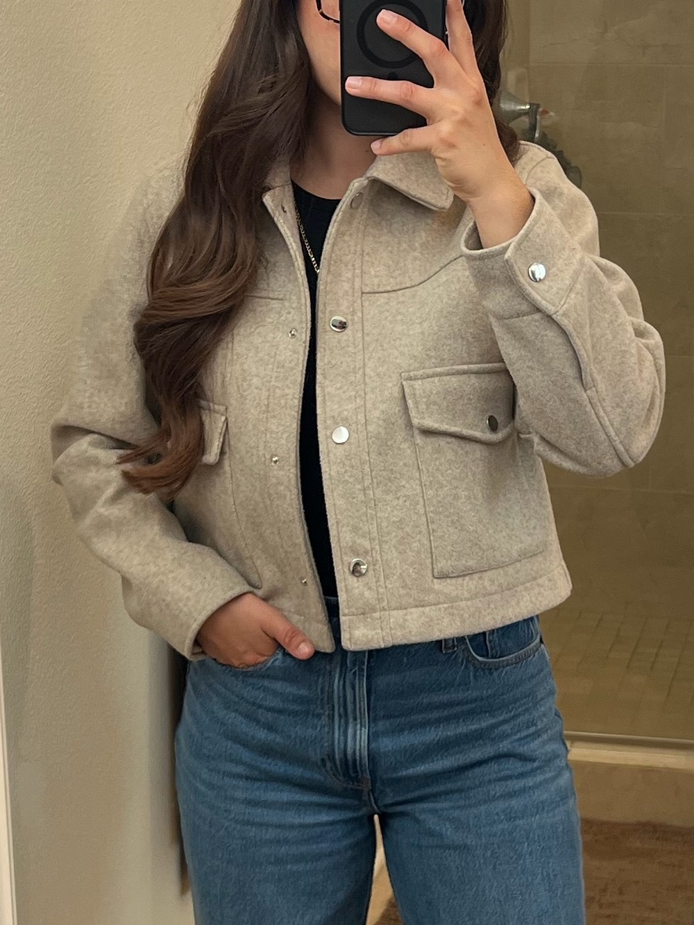 Zara Beige Jacket - Picture 1 of 4